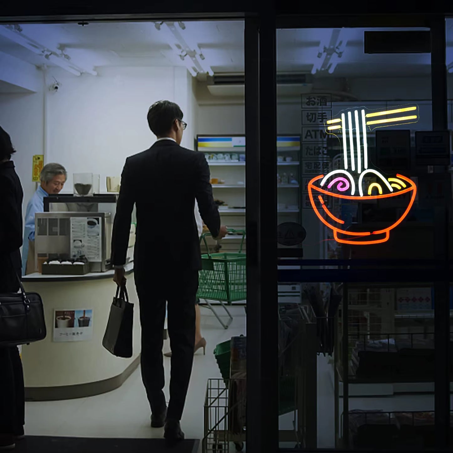 27*20Cm Ramen Neon Sign,Ramen Noodle Led Neon Lights for Wall Decor,Neon Lights for Restaurant Ramen Shop Window