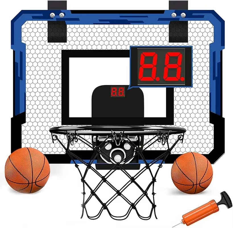 Indoor Basketball Hoop Boys Gifts for Teens and Adults Door Room Basketball Hoop Mini Hoop with Electronic Scoreboard