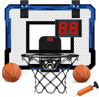 Indoor Basketball Hoop Boys Gifts for Teens and Adults Door Room Basketball Hoop Mini Hoop with Electronic Scoreboard