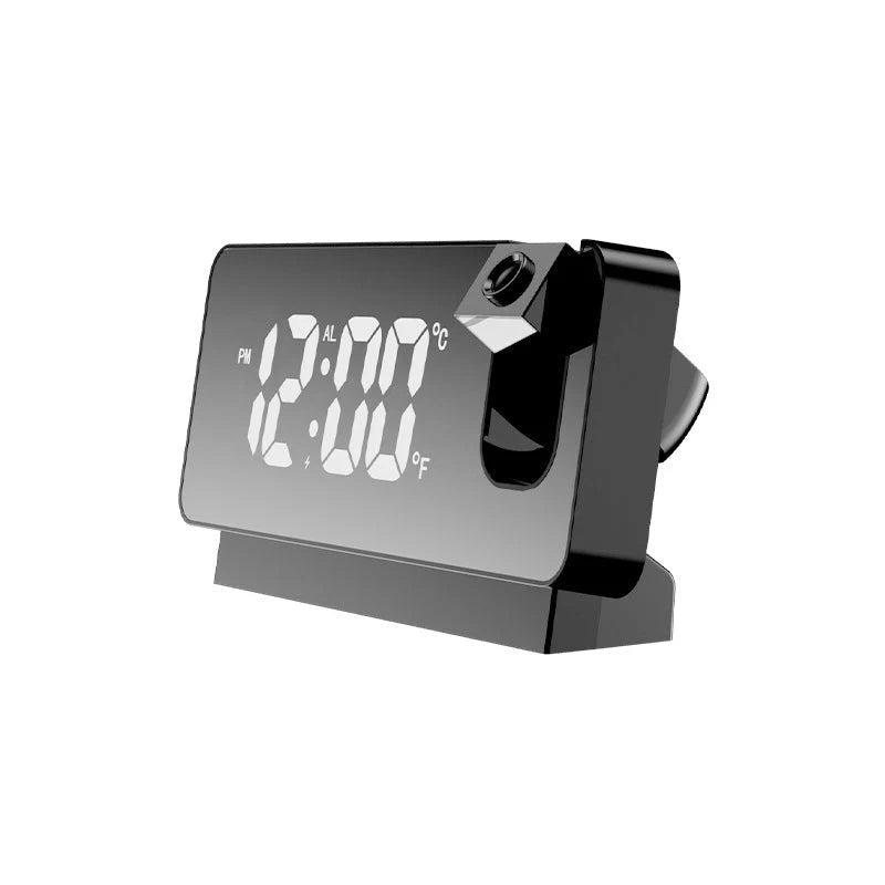 Timecast – Digital Projektionsvækkeur Med 180° Roterende Projektor Og Stort LED Display