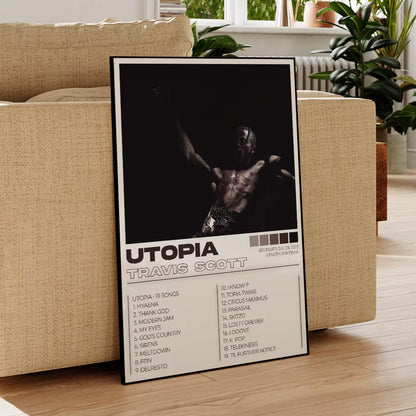 3Pcs/Set Modern Travis Scott Albums Art Cover Songs Music Rap Wall Art Canvas Painting Posters for Living Room Home Decor