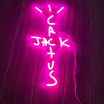 Cactus Jack LED Custom Neon Sign USB Light Room Decoration Neon Light Rap West Coast Bedroom Wall Decoration Bar Pub Party Decor