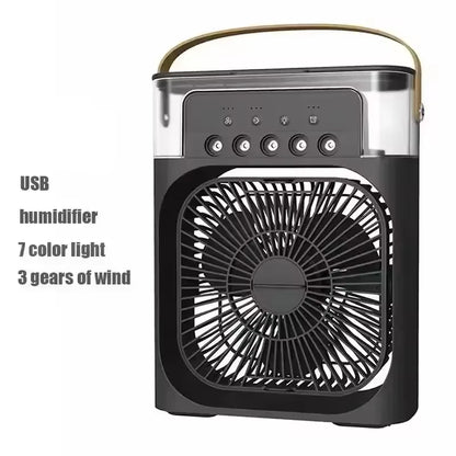 Fan Portable Air Cooler Conditioner Humidifier with 500Ml Water Tank Quite Mist Water Spray Fan for Home Room Camping Car Office