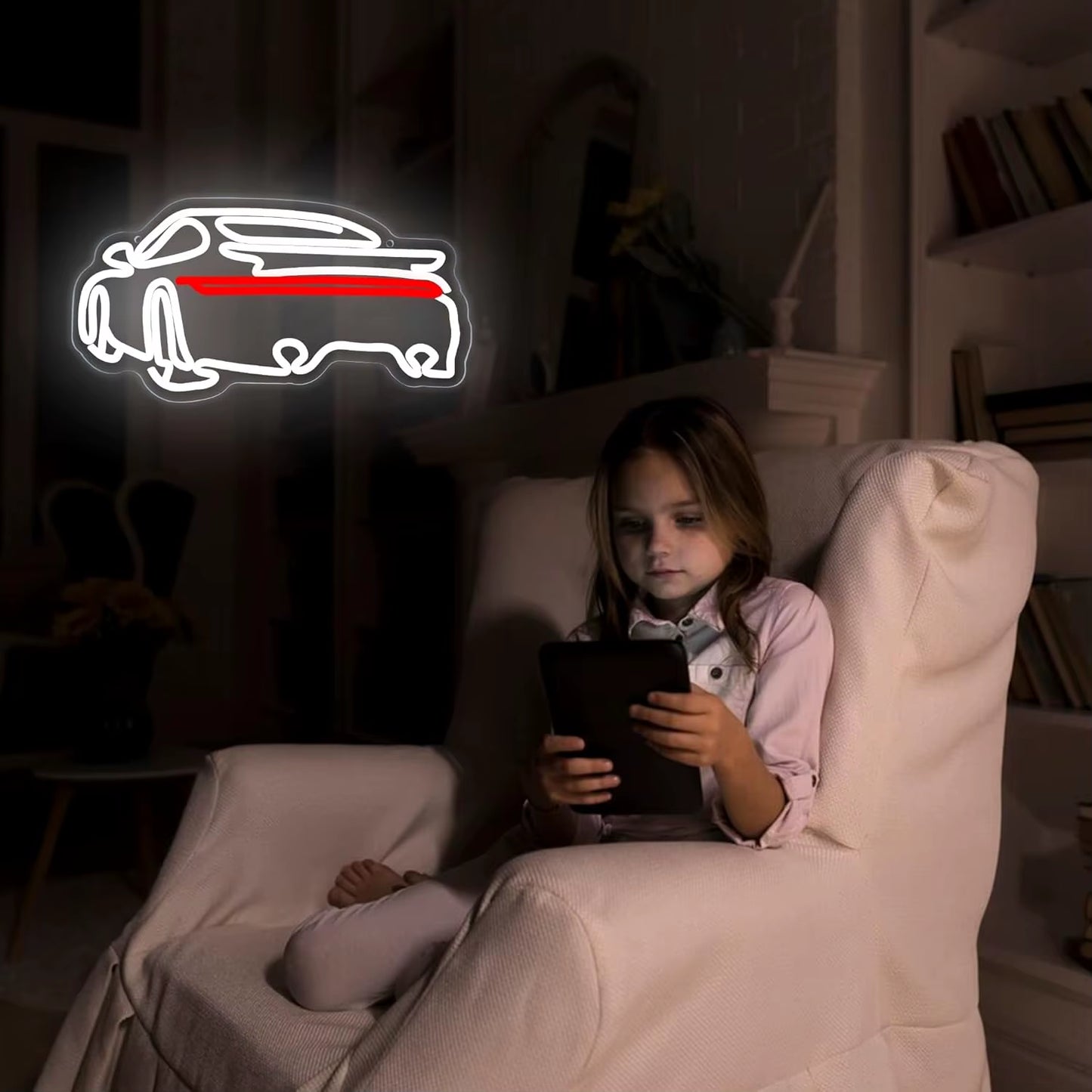 Sports Car USB Powered Led Neon Sign Dimmable Neon Light Wall Decor for Room Garage Decor Party Birthday Handmade Gift Pub Cave