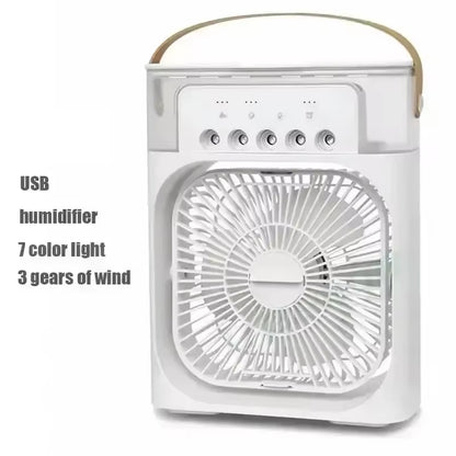 Fan Portable Air Cooler Conditioner Humidifier with 500Ml Water Tank Quite Mist Water Spray Fan for Home Room Camping Car Office
