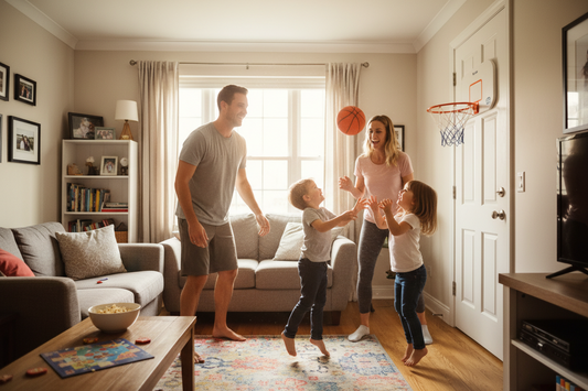 over the Door Mini Basketball Hoop Set, 18"X12" Shatterproof Backboard, 2 Mini Balls & Hand Pump, No Tools Indoor Use