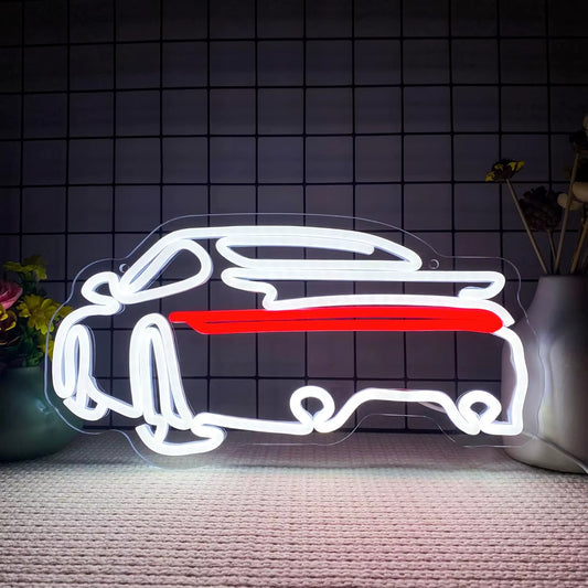 Sports Car USB Powered Led Neon Sign Dimmable Neon Light Wall Decor for Room Garage Decor Party Birthday Handmade Gift Pub Cave