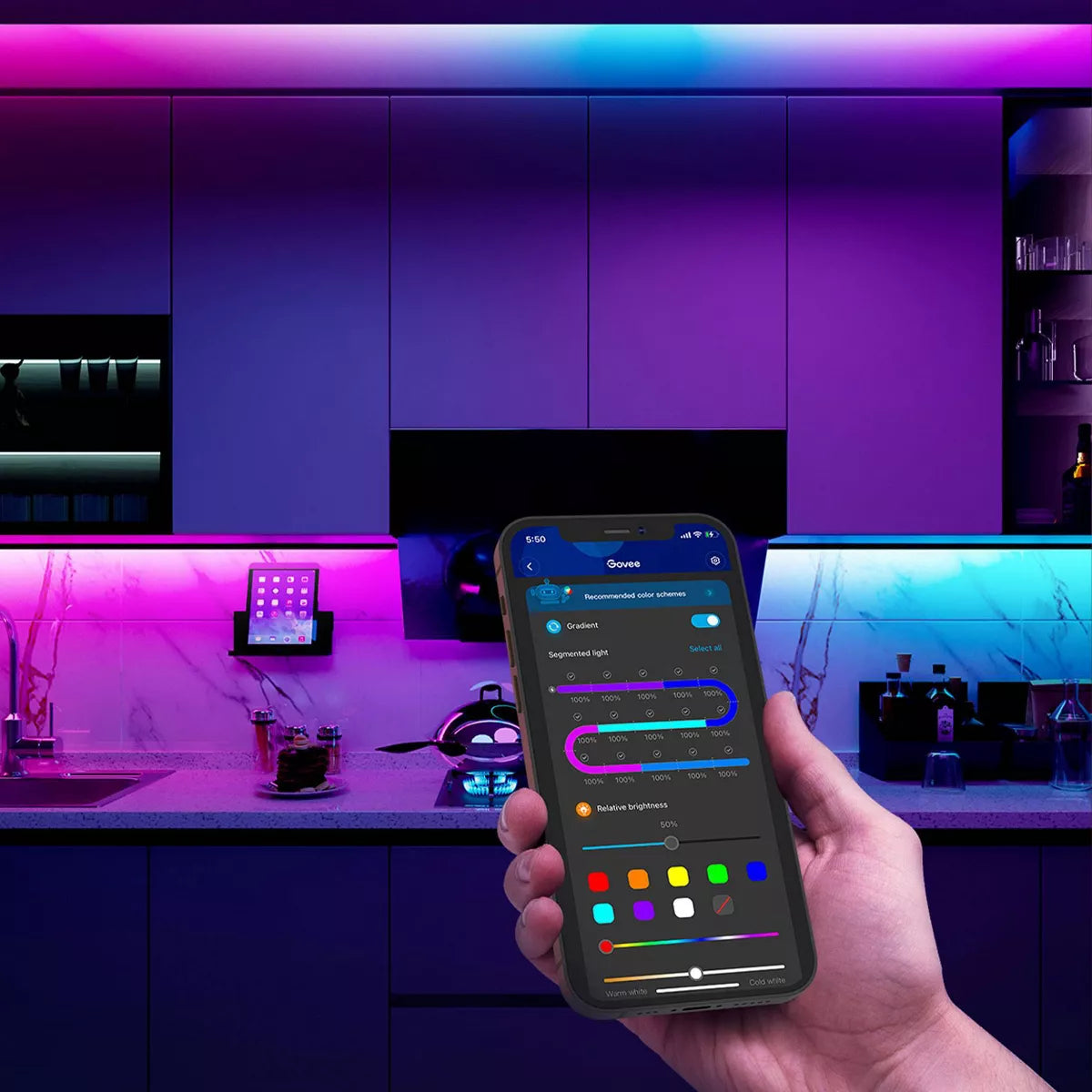 Govee RGBIC Pro 24.6' LED Strip Lights: Smartphone App Controlled Neon-Style Lights