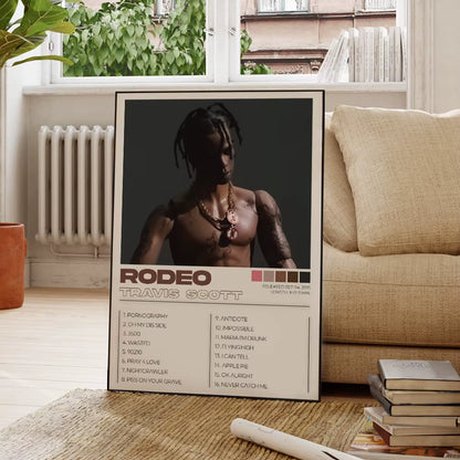 3Pcs/Set Modern Travis Scott Albums Art Cover Songs Music Rap Wall Art Canvas Painting Posters for Living Room Home Decor